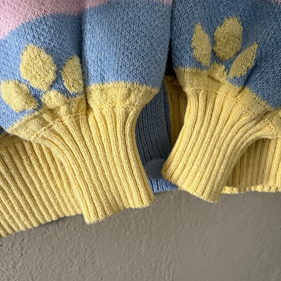 Zara Floral Jacquard Knit Cardigan Pastel Blue Yellow Size S NWT Rare - Picture 12 of 14